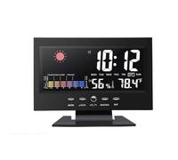 Perpetual Calendar Temperature Humidity Color Screen Clock Weather Forecast LCD Backlit Electronic Large Voice-Activated