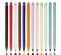 Perpetual Colored Pencils - Pack of 12 Multi-Purpose Drawing Tools Unsharpened and No Ink | Macaron Colors Student Office Art Kids Adults Durable Writing Instrument of Di