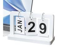 Perpetual Desk Calendar - Stylish Standing Planner | Reusable Page Diver with Clear Visibility for Wedding Gift, Table Decoration, Living Room, Office, Studio or