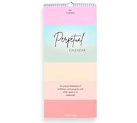 Perpetual Monthly Wall Calendar for Birthdays, Anniversaries & Special Dates | Wire-Bound with Premium 120gsm Paper - Perfect for Tracking Important Events & Celebrations | 6"x12" (Colorful)
