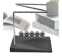 Perpetual Motion Balance Balls - High-polishes Chrome Swing Toy, Executive Stress Relief Accessory, kinetics Energy Display Sculpture, gravities Demonstration Tool | Cool Office Art Piece for Kids
