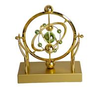 Perpetual Motion Desk Toy, Golden Cosmic Celestial Perpetual Motion Machine, Battery Operated Plastic Physics Toys for Office Desk