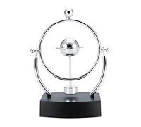Perpetual Motion Desk Toy, Revolving Physics Gadget, 7.3 Inch, Metal and Plastic - Educational Science Model, Battery Operated, Office and Home Décor