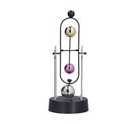 Perpetual Motion Desk Toy, Wireless Desktop Ornament with Smooth Pendulum Swing, Metal and Plastic Physics Toy for Office Decor, Home Decor, Desk Toys, Gifts for Adults and Kids