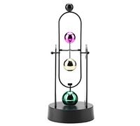 Perpetual Motion Kinetic Desk Decor, Electronic Swing Wiggle Device, Modern Kinetic Art Craft Decoration with Smooth Iron Plastic Build for Home Office, Requires 4 AA