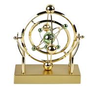 Perpetual Motion Toy, Swing Ball Desktop Ornament, Science Decoration with Continuous Motion, Interactive Home Office Desktop Decor Educational Entertaining for Living Room Study Desk 22.9x9x22.5cm
