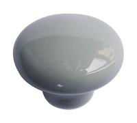 Perphin Ceramic Drawer Knobs 12 Pack Grey Porcelain Cabinet Handles 1-1/2 inch Dresser Pulls for Home Decor, Round Ceramic Drawer Handles for Kids Room, Cupboard, Nightstand with 3 Sized Screws (38mm)