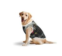 Perplexing Geometry Large Dog Vest Pure Cotton Breathable | Anti-Shedding Tank Top for Golden Retriever, Labrador, Husky | Comfortable Sleeveless Shirt for Large Breed Dogs, Outdoor Walking X-Large