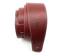 Perri’s Leathers Ltd. - Guitar Strap - Baseball Leather (Series) - Red - Adjustable - For Acoustic/Bass/Electric Guitars - Made in Canada (SP25S-7163)