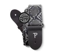 Perri’s Leathers Ltd. - Guitar Strap - Faux Snakeskin - Black - Adjustable - For Acoustic/Bass/Electric Guitars - Made in Canada (VGS-7555)