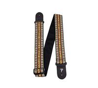 Perri’s Leathers Ltd. - Guitar Strap - Nylon - Jacquard - Vintage Hootenanny - Orange - Adjustable - for Acoustic/Bass/Electric Guitars - Made in Canada (TWS-7035)