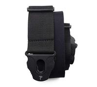 Perri’s Leathers Ltd. - Guitar Strap - Nylon - Neoprene - Padded - Lock End - Black - Adjustable - For Acoustic/Bass/Electric Guitars - Made in Canada (KDL60PL-7137)