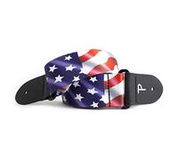 Perri’s Leathers Ltd. - Guitar Strap - Polyester - Flag - U.S.A - Adjustable - For Acoustic/Bass/Electric Guitars - Made in Canada (LPCP-45)
