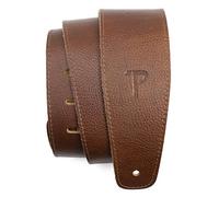 Perri’s Leathers Ltd. - Guitar Strap - Saddle Leather - Tan - Adjustable - For Acoustic/Bass/Electric Guitars - Made in Canada (P25SDL-7172)