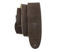 Perri’s Leathers Ltd. - Guitar Strap - Suede - Sheepskin Pad - Brown - Adjustable - For Acoustic/Bass/Electric Guitars - Made in Canada (DL325S-201)