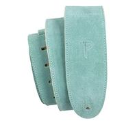 Perri’s Leathers Ltd. - Guitar Strap - Suede - Sheepskin Pad - Teal - Adjustable - For Acoustic/Bass/Electric Guitars - Made in Canada (DL325S-209)