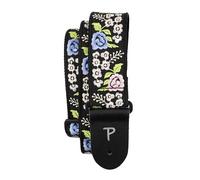 Perri’s Leathers Ltd. - Stitched - Embroidery Jacquard - Adjustable Length - For Electric, Acoustic, and Bass Guitars - Vintage Floral - Made in Canada