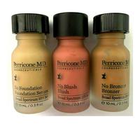 PERRICONE MD TRIO SET NO BLUSH / NO FOUNDATION / NO BRONZER 10ML EACH
