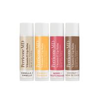 Perricone MD Vitamin E Lip Balm 4-Pack Assortment | Nourishing & Conditioning Lip Care | Vanilla, Mango, Berry & Coconut Flavours | Ultra-Moisturising Formula
