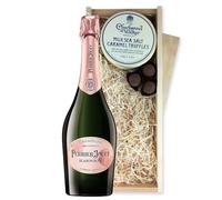 Perrier Jouet Blason Rose And Milk Sea Salt Charbonnel Chocolates Box