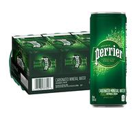 PERRIER Sparkling Mineral Water, 8.45 fl oz. Slim Cans (Pack of 30)