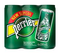 PERRIER Sparkling Mineral Water Cans, 6 x 330 ml