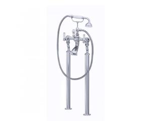 Perrin & Rowe Perrin and Rowe Bath/Shower Mixer with Floor Legs & Lever Handles3520/1 Finish: Pewter