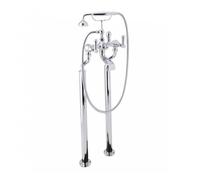Perrin & Rowe Perrin and Rowe Georgian Exposed Floor Mounted Bath Shower Mixer With Handshower & Lever Handles 3012/1 Finish: Pewter