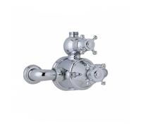 Perrin & Rowe Perrin and Rowe Georgian Exposed Thermostatic Shower With Cross Handles 5752 Finish: Pewter