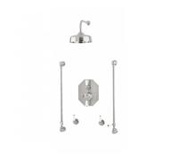 Perrin & Rowe Perrin and Rowe Traditional Shower Set Five - TSS5 Finish: Pewter, Shower Rose: 12 Inch Diameter