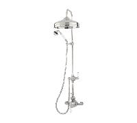 Perrin & Rowe Perrin and Rowe Traditional Shower Set One - TSS1 Finish: Chrome, Shower Rose: 5 Inch Diameter