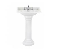 Perrin & Rowe Perrin and Rowe Victorian One Hole Basin With Optional Pedestal - 2861 Pedestal: Not Required
