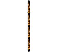 Perri's Leathers 2 inch Polyester Guitar Strap Yelkow Flame with High Resolution Imaging