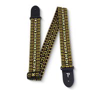 Perri's Leathers BHT-2079 2-Inch Wide Poly Pro Hootenanny Design Adjustable Guitar Strap with Leather Ends