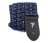 Perri's Leathers BHT-289 2-Inch Wide Poly Pro Hootenanny Design Guitar Strap with Leather Ends