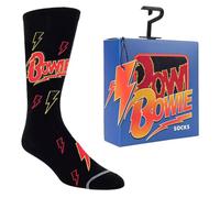 Perri's Leathers David Bowie Gift Box Logo, 001, O, Mens Socks, Black, 28