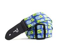 Perri's Leathers FWS15-7096 Nylon Ukulele Strap - 1.5", Turquoise Pineapples