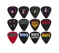 Perri's Leathers Ltd. - Guitar Picks - Celluloid - KISS - Official Licensed Product - Assorted Designs - Medium 0.71mm - 12 Pack - For Acoustic/Bass/Electric Guitars - Made in Canada (LP12-KISS1)