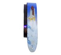 Perri's Leathers Ltd.- Guitar Strap- Direct To Leather- Nasa- Take Off- Adjustable - For Acoustic/Bass/Electric Guitars - Made in Canada (DTL15NA-11030)