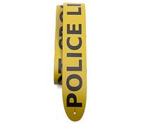 Perri's Leathers Ltd.- Guitar Strap- Direct To Leather- Police Line Do Not Cross- Adjustable - For Acoustic/Bass/Electric Guitars - Made in Canada (P25DTL-11045)