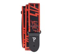 Perri's Leathers Ltd. - Slayer - All Over Logo - Official Licensed Product - Polyester Guitar Strap - Adjustable Length - For Electric, Acoustic, and Bass Guitars - Made in Canada