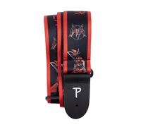 Perri's Leathers Ltd. - Slayer - Show No Mercy - Official Licensed Product - Polyester Guitar Strap - Adjustable Length - For Electric, Acoustic, and Bass Guitars - Made in Canada