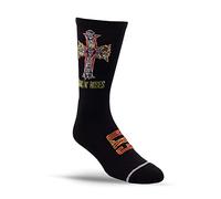 PERRI'S SOCKS - Appetite for Destruction Short Crew Socks, Officially Licensed Rock Band Socks, Cushioned Novelty Socks for Men and Women, Premium Women and Men's Socks, Black, 1 Pair - GRA302-001-L
