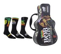 PERRI'S SOCKS - Licensed Guitar Tins with 3 Pairs of Socks, Black,red,white, 7-12