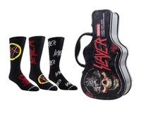 PERRI'S SOCKS - Licensed Guitar Tins with 3 Pairs of Socks, Black,red,white, 7-12