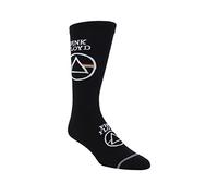 PERRI'S SOCKS, Pink Floyd® Crew Socks, Officially Licensed Rock Band Socks, Cushioned Novelty Socks for Men and Women, Black, One Size PFA304-001-O