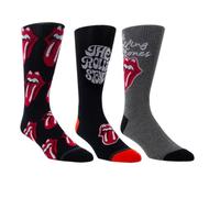 Perri's Socks The Rolling Stones Assorted Crew Socks 3 Pair - RSC371-077, Multicolor, One Size