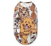 Perros De Multitud De Fondos De Pantalla Dog Shirts Summer Pet T-Shirts Soft Sleeveless Tank Top Pet Clothes for Small Puppy and Cats