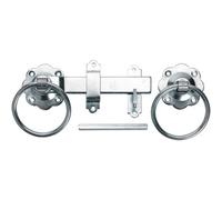Perry 150mm 6In No.1136 Plain Ring Gate Latch Set - Zinc Plated Self Closing Garden