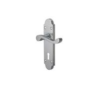 Perry 168mm Vision Indus Shaped Scroll Lever Lock Handles - Satin Chrome